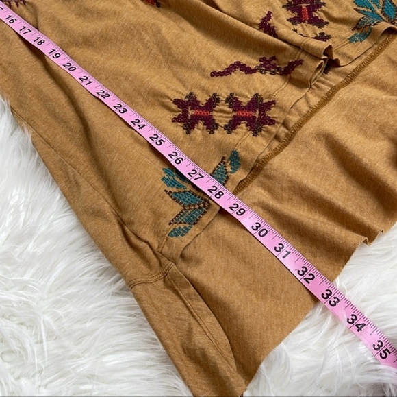 JOHNNY WAS Gillian Tunic Mustard Boho Southwestern Embroidered Top Women‎ Medium - Picture 9 of 9